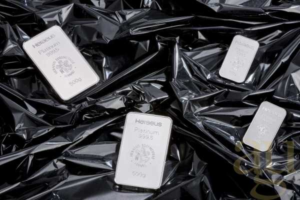 100 Gramm Platinbarren Heraeus