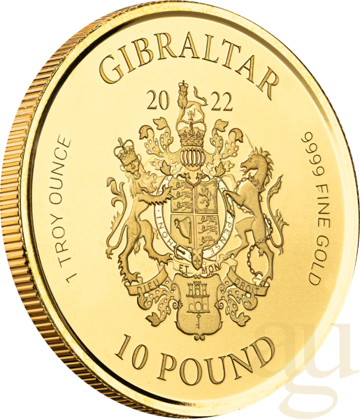 1 Unze Goldmünze Gibraltar War Elephant 2022