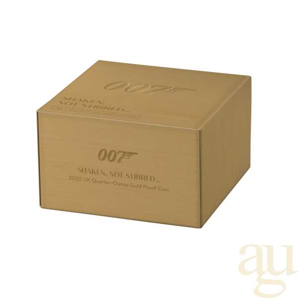 1/4 Unze Goldmünze Großbritannien James Bond 007 Shaken Not Stirred - 2020 polierte Platte