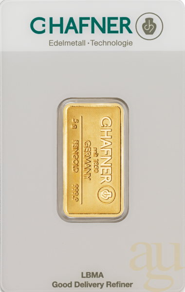 5 Gramm Goldbarren C. Hafner