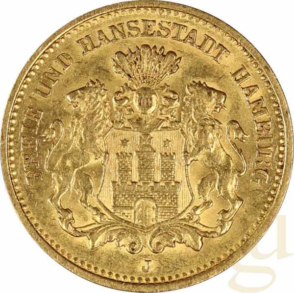 20 Mark Goldmünze Hamburg