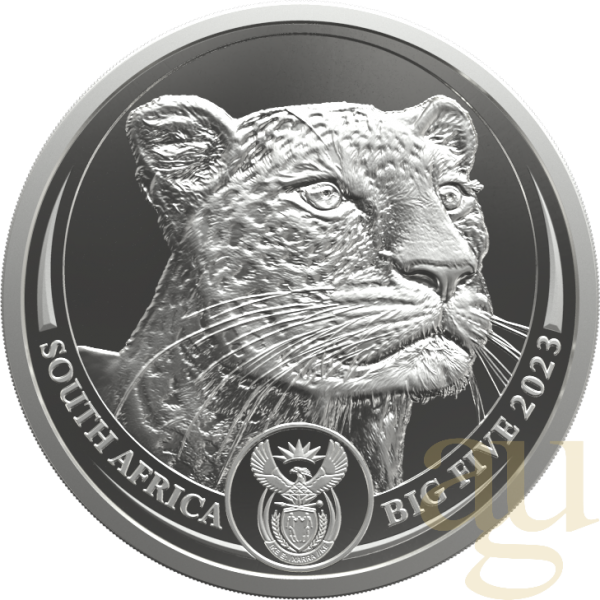 1 Unze Silbermünze Südafrika Big Five Leopard 2023