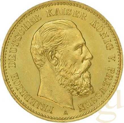 10 Mark Goldmünze Friedrich III von Preußen