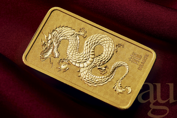 31,1 Gramm Goldbarren Perth Mint - Lunar Drache