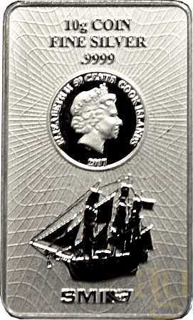 10 Gramm Silber Cook Islands Münzbarren