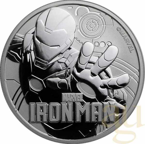 1 Unze Silbermünze Tuvalu - Iron Man 2018
