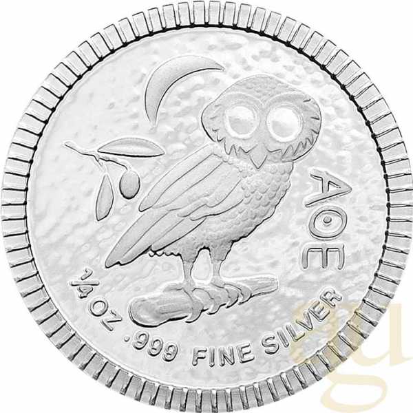 1/4 Unze Silbermünze Niue Eule von Athen