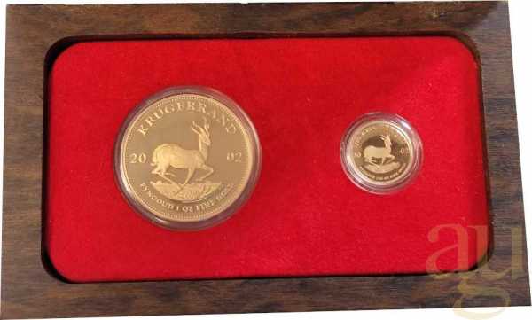 Goldmünzen Krügerrand 2002 - 35 Jahre Prestige Set