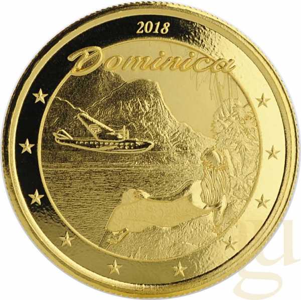 1 Unze Goldmünze EC8 Dominica - The Nature Isle 2018