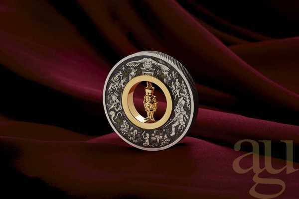 2 Unzen Silbermünze Australien Nussknacker 2024 - Antik Finish coloriert