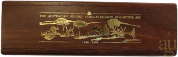 10x 1/20 Goldmünzen Australien Känguru - Collector Set 1990 - 1999