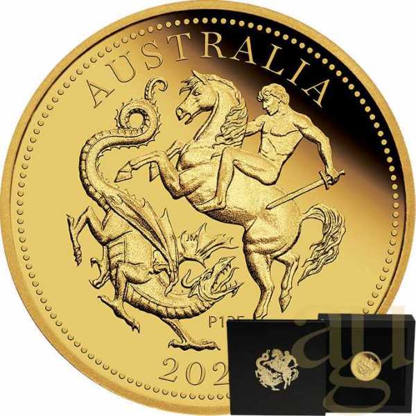 The Perth Mint 125 Jahre Australian Double Sovereign 2024 Goldmünze - polierte Platte