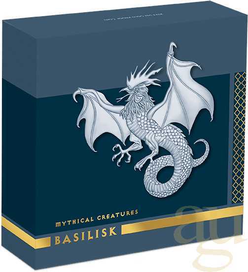 5 Unzen Goldmünze Australien Mythical Creatures Basilisk 2023 - polierte Platte