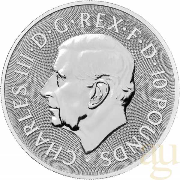 10 Unzen Silbermünze Tudor Beasts Greyhound 2025