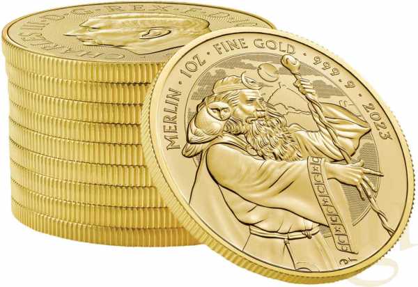 1 Unze Goldmünze Myths and Legends - Merlin 2023