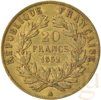 20 Francs Goldmünze Louis-Napoleon Bonaparte