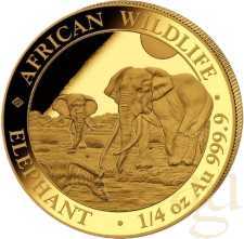 1/4 Unze Goldmünze Somalia Elefant 2026