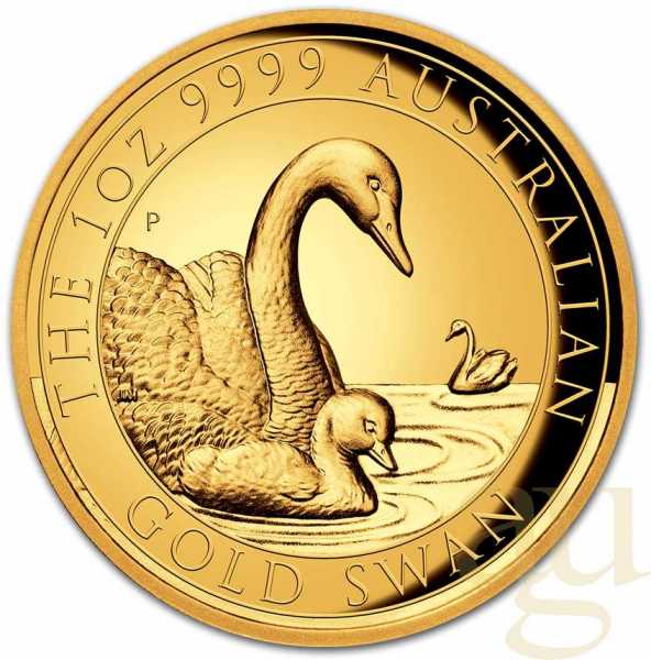 1 Unze Goldmünze Australien Schwan 2019 - High Relief - polierte Platte