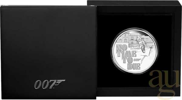 1 Unze Silbermünze Tuvalu James Bond 007 - No Time to Die 2020 - polierte Platte