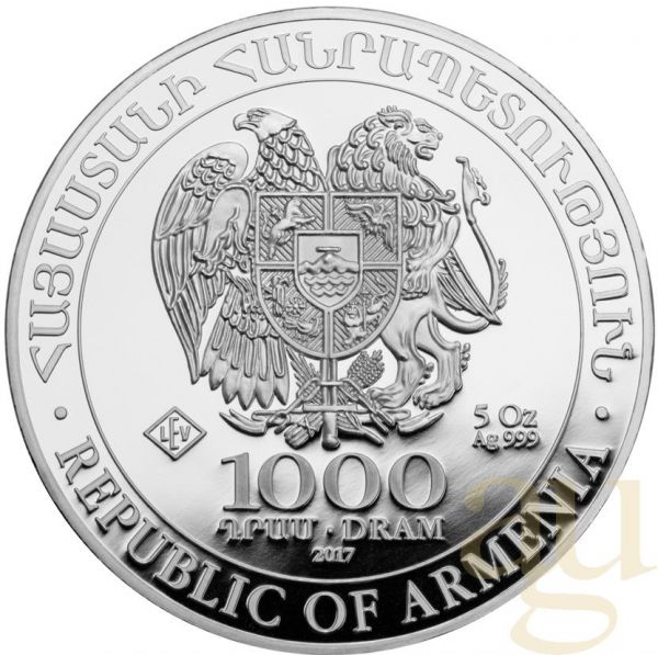 5 Unzen Silbermünze Armenien Arche Noah 2017