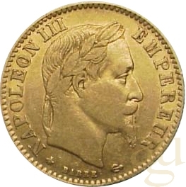 10 Francs Goldmünze Frankreich Napoleon III