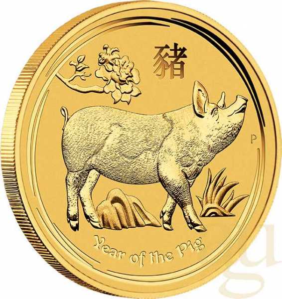 1/20 Unze Goldmünze Australien Lunar II Schwein 2019