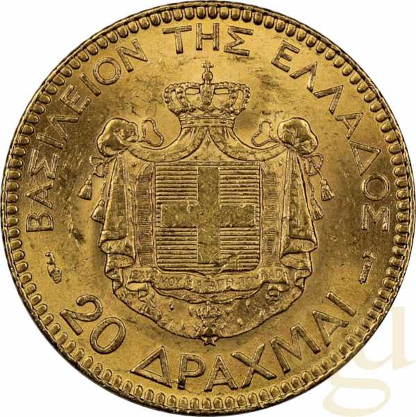 20 Drachmen Goldmünze Griechenland