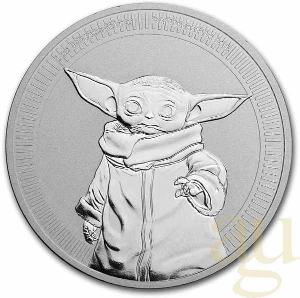 1 Unze Silbermünze Niue Star Wars - Grogu "Baby Yoda" 2021