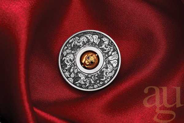 1 Unze Silbermünze Tuvalu Rotating Charm Pferd 2026 - Antik Finish