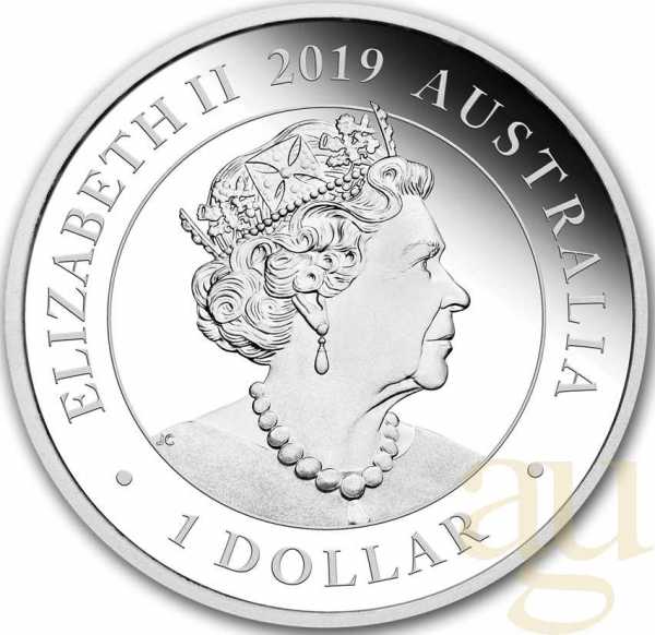 1 Unze Silbermünze Australien Schwan 2019 - polierte Platte