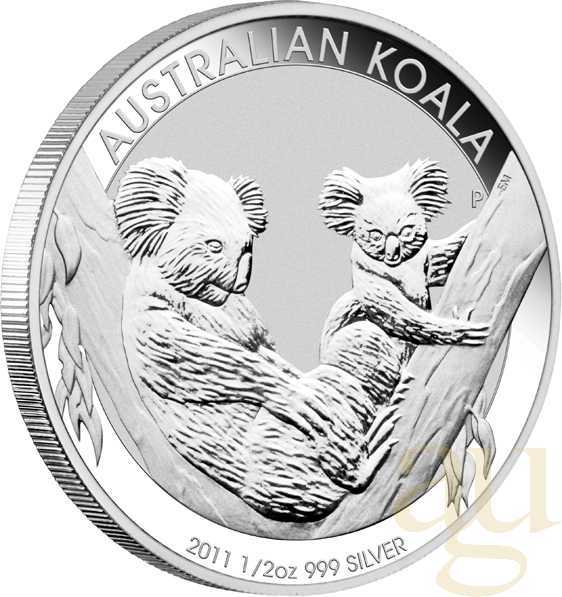 1/2 Unze Silbermünze Australien Koala 2011