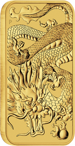 1 Unze Goldmünze Perth Mint - Rectangular Dragon 2022
