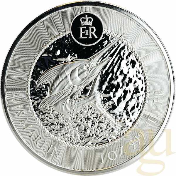 1 Unze Silbermünze Cayman Islands Marlin Speerfisch 2018