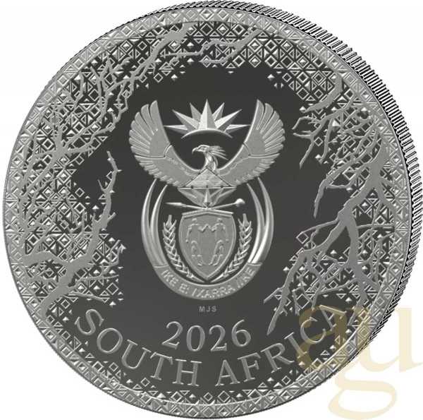1 Unze Silbermünze Südafrika Odyssey of the Sky Martial Eagle 2026 - polierte Platte