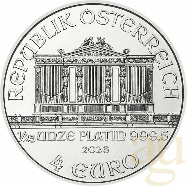 1/25 Unze Platinmünze Wiener Philharmoniker 2026