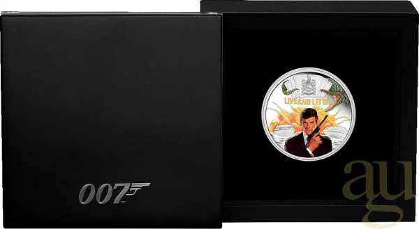 1 Unze Silbermünze Tuvalu James Bond 007 - Live and Let Die - coloriert - proof 2023