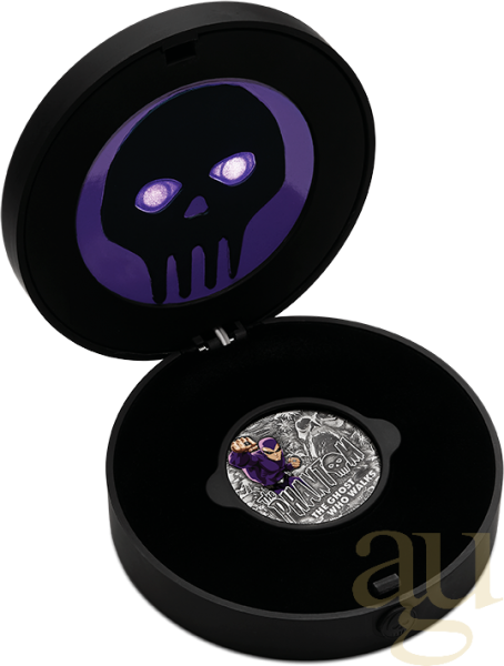 2 Unzen Silbermünze Tuvalu - The Phantom 2023 Antik Finish coloriert