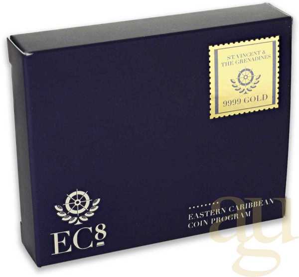1 Unze Goldmünze EC8 St. Vincent & The Grenadines - Seaplane 2018 coloriert