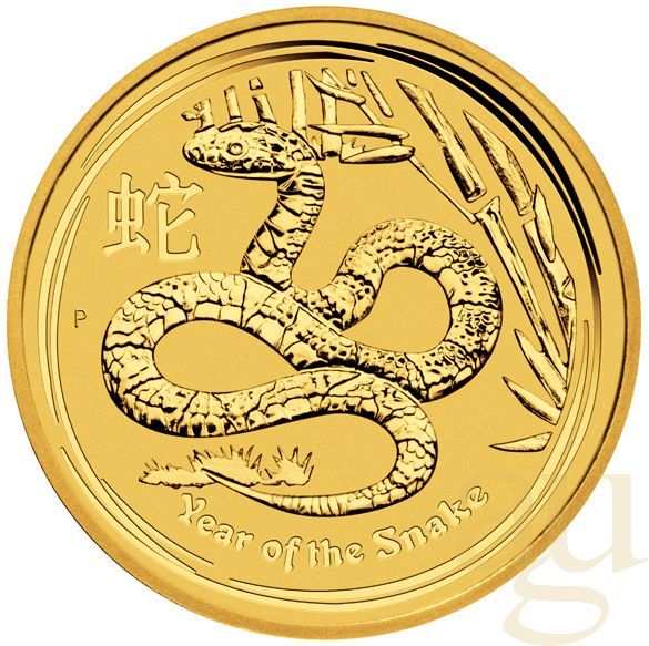 1/4 Unze Goldmünze Australien Lunar II Schlange 2013