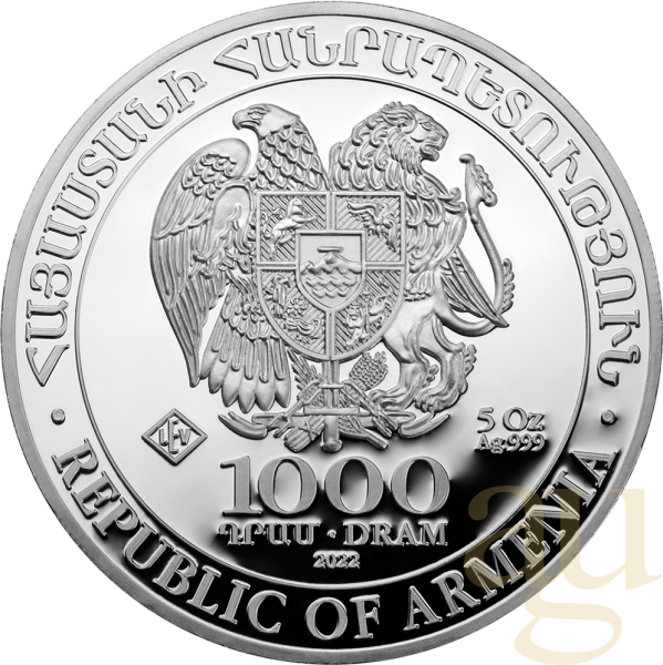 5 Unzen Silbermünze Armenien Arche Noah 2022