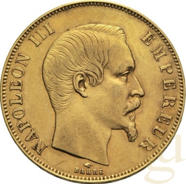 50 Francs Goldmünze Frankreich Napoleon III