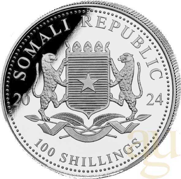 1 Unze Silbermünze Somalia Elefant 2024