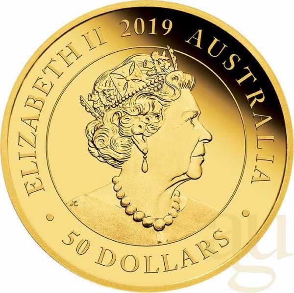 Double Australian Sovereign 2019 Goldmünze polierte Platte