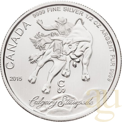 1/2 Unze Silbermünze Kanada Calgary Stampede 2015