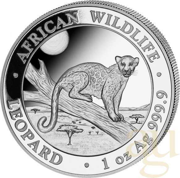 1 Unze Silbermünze Somalia African Wildlife Leopard 2021