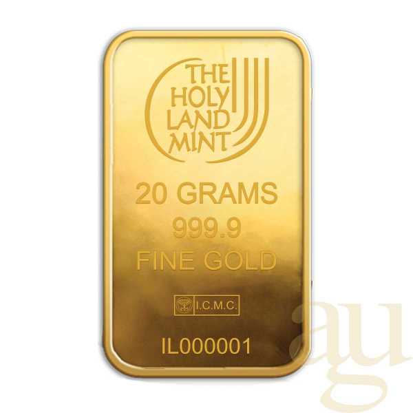 20 Gramm Goldbarren The Holy Land Mint - Dove of Peace