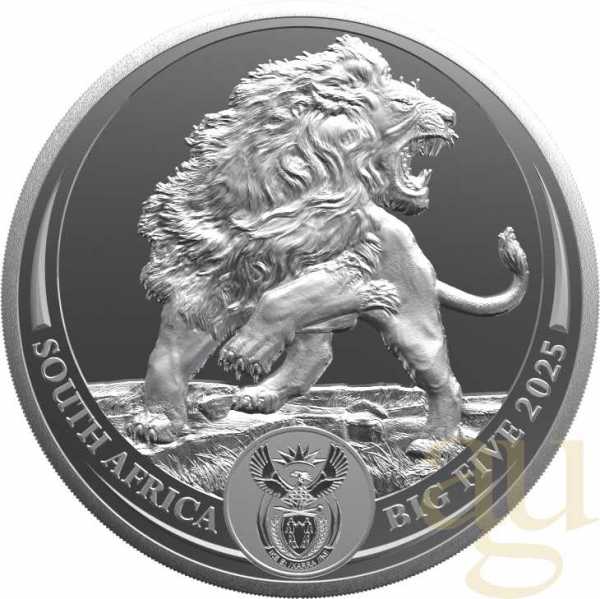 1 Unze Silbermünze Südafrika Big Five Löwe 2025