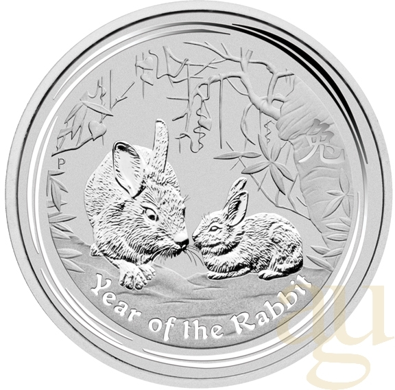 5 Unzen Silbermünze Australien Lunar II Hase 2011