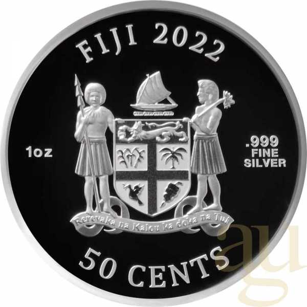 1 Unze Silbermünze Fiji Dogs - 2022 - prooflike