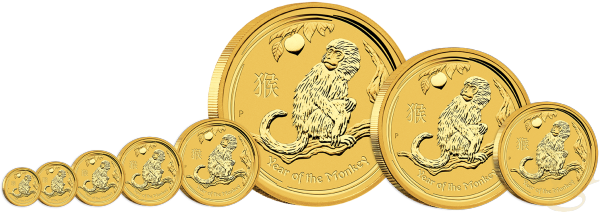 1/20 Unze Goldmünze Australien Lunar II Affe 2016